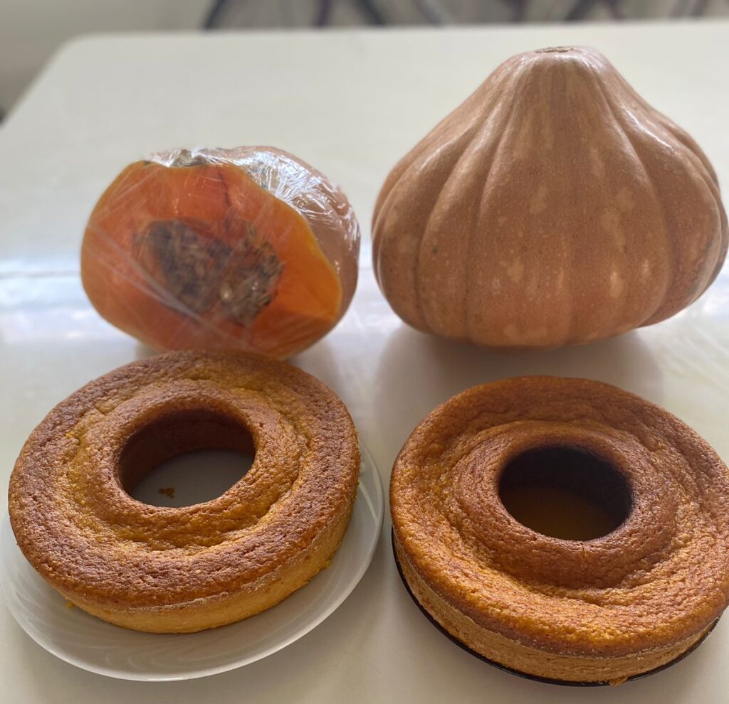 Educação Alimentar em Escola: Receita bolo de abóbora com coco. Bolo de Abóbora com coco pronto