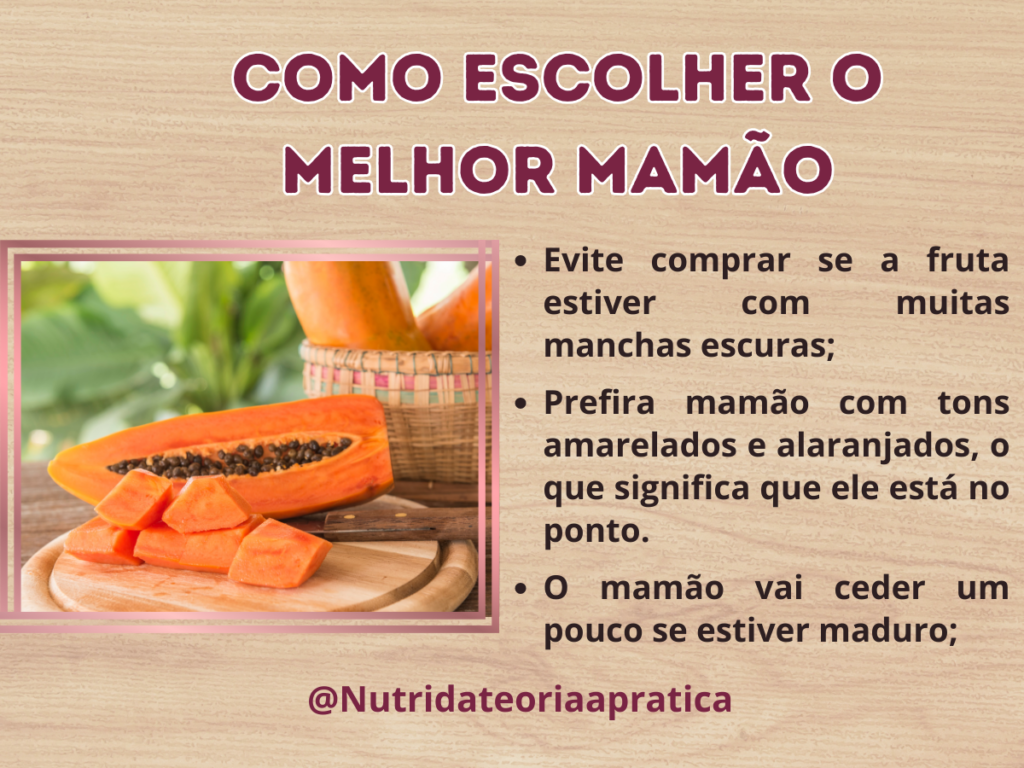 Como escolher frutas maduras: Mamão