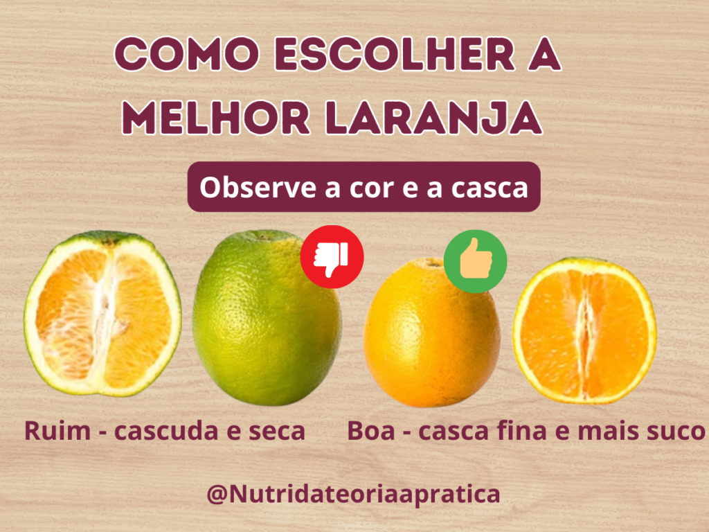 Como escolher frutas maduras: Laranja
